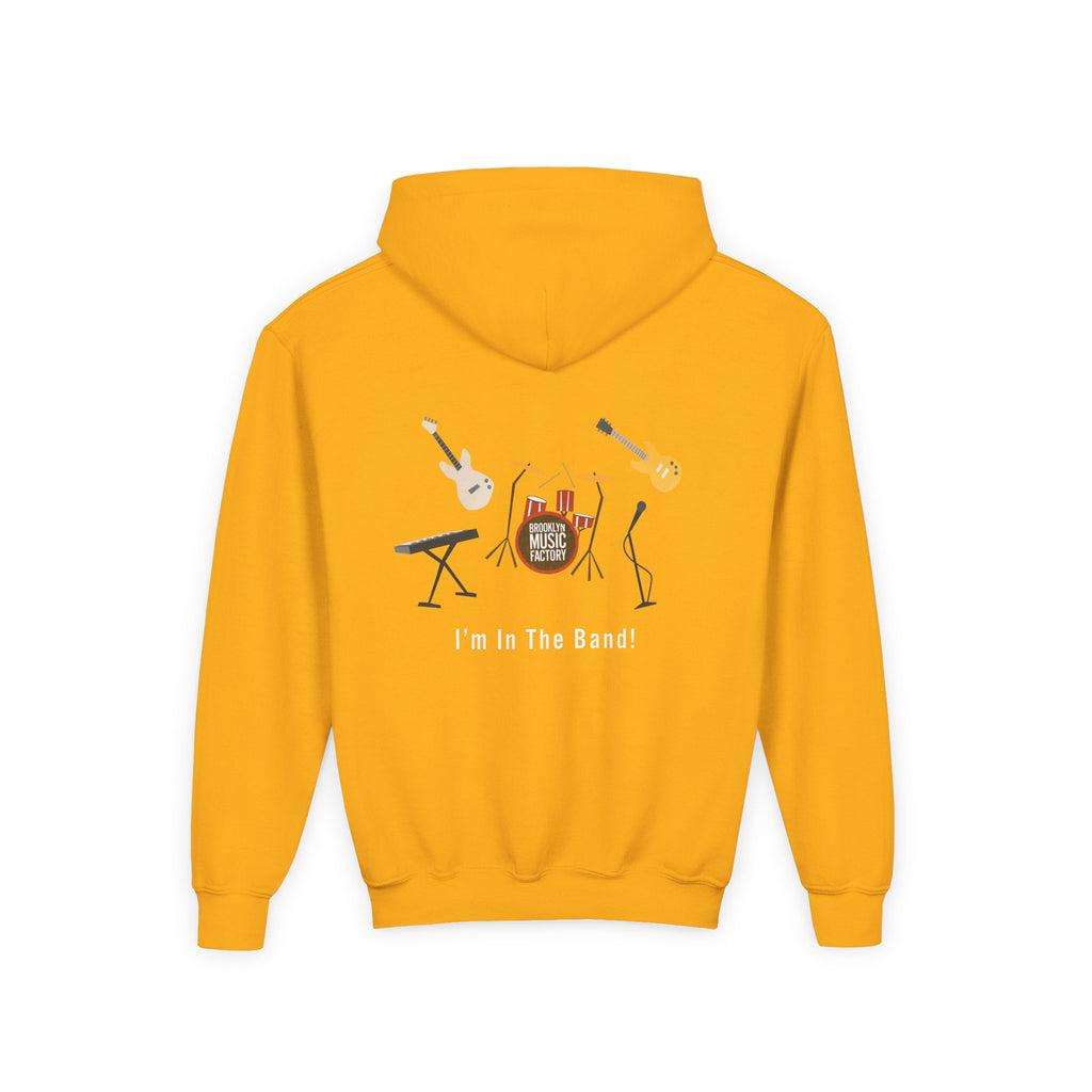 ONLINE ONLY Youth Hoodie — 'Brooklyn Music Factory' Kids Band Graphic Hoodie (I'm In The Band)