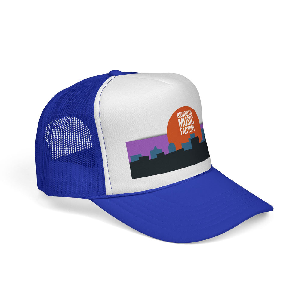 ONLINE ONLY: Brooklyn Music Factory Trucker Hat — Sunset Skyline Cap