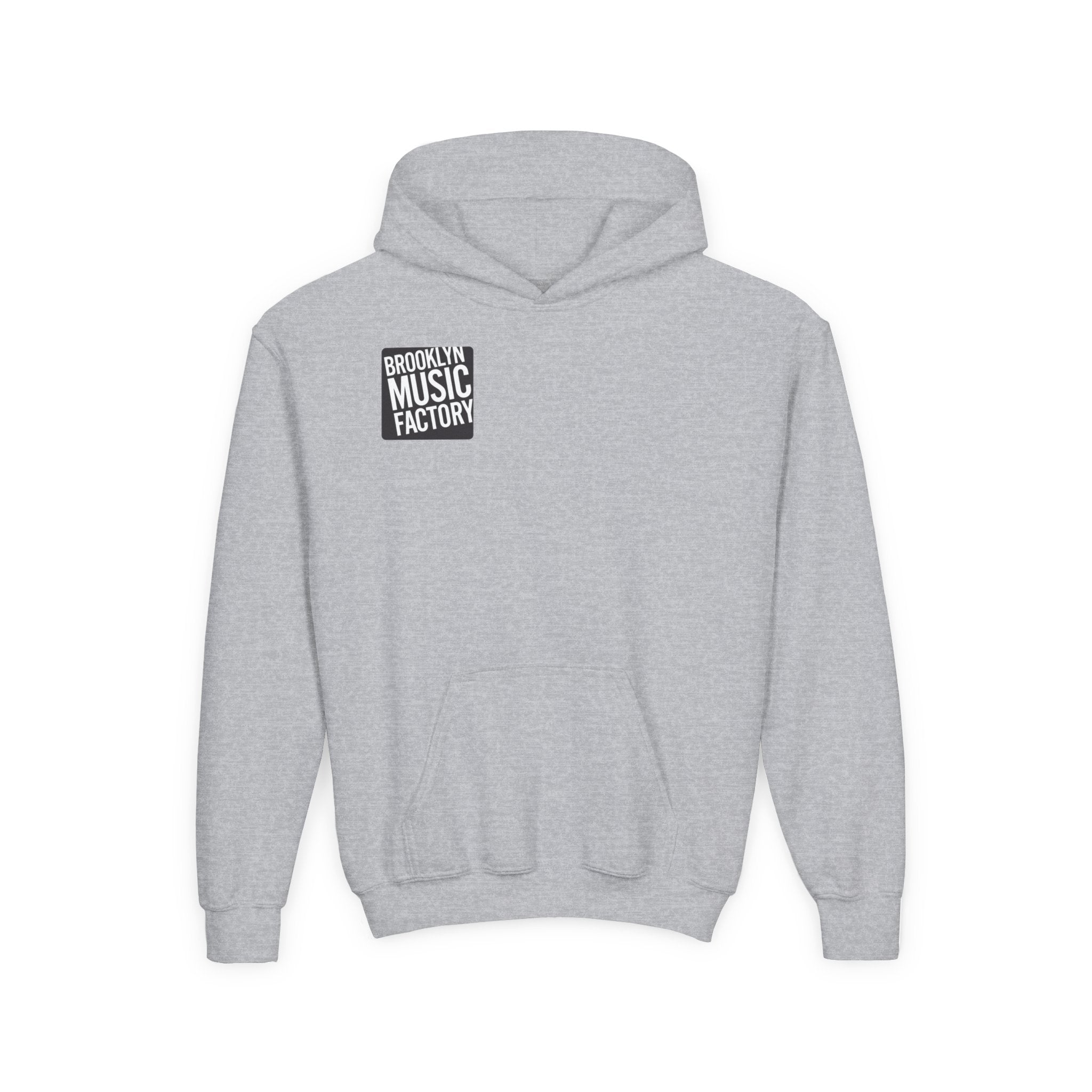 ONLINE ONLY Youth Hoodie — 'Brooklyn Music Factory' Kids Band Graphic Hoodie (I'm In The Band)