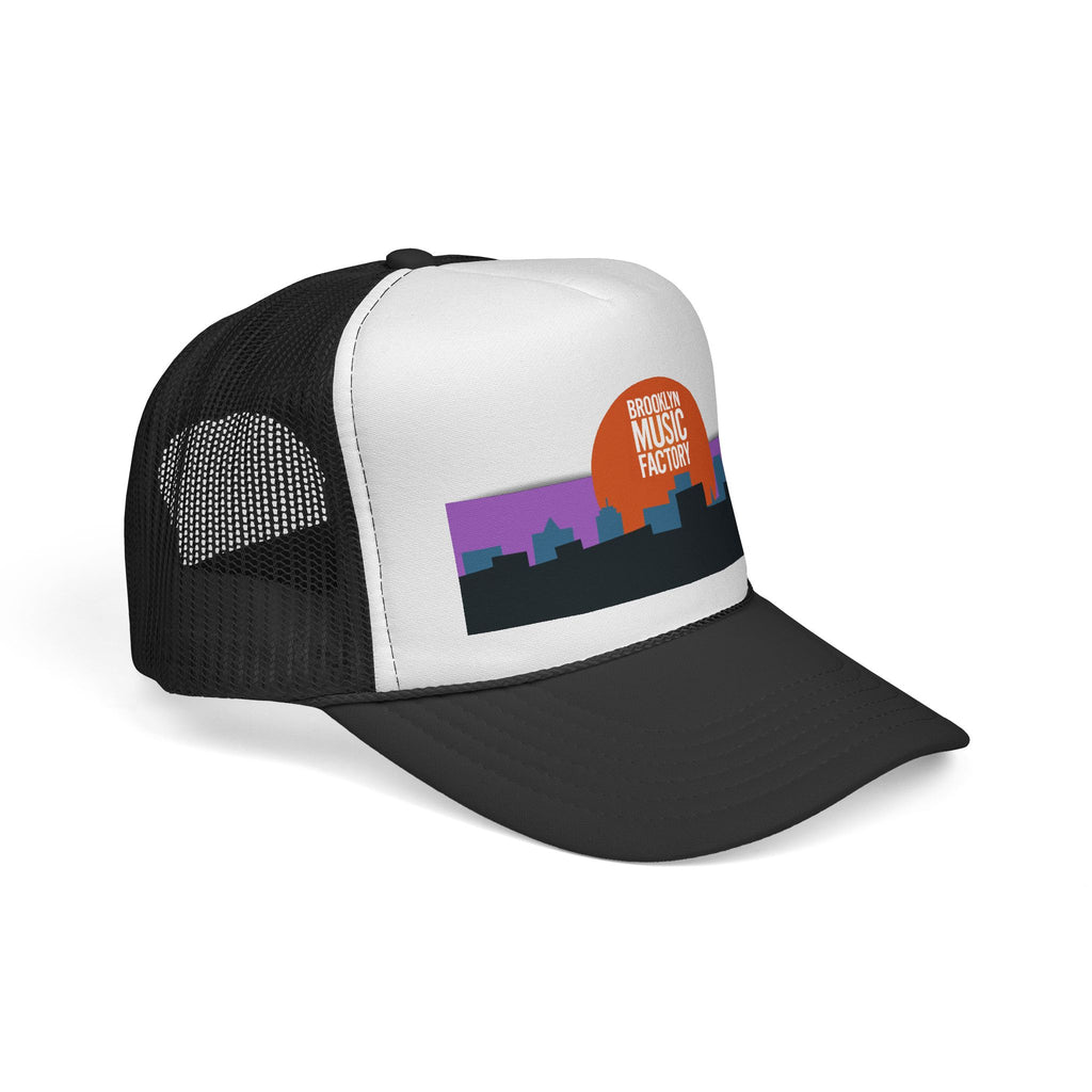 ONLINE ONLY: Brooklyn Music Factory Trucker Hat — Sunset Skyline Cap